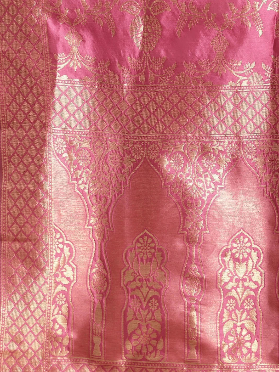 Mustard Yellow Embroidered Kurta with Trousers & Pink Dupatta