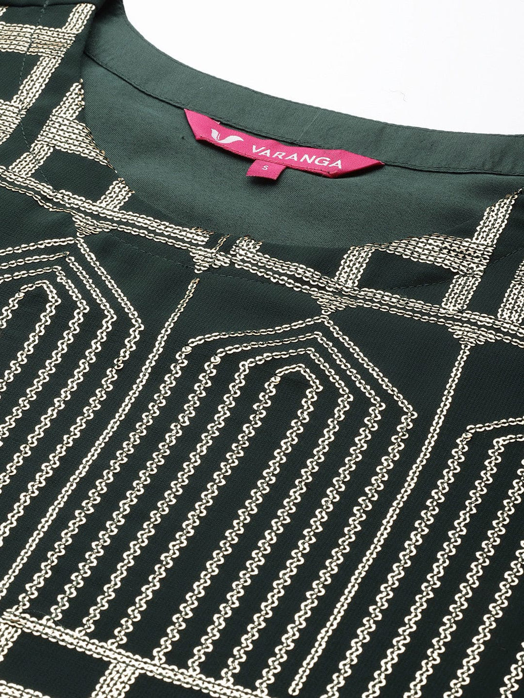 Woven Design Sequinned Silk Georgette Kurta With Sharara & Dupatta