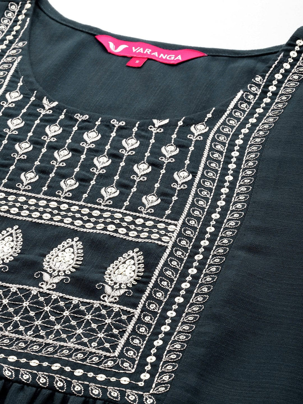 Women Ethnic Motifs Yoke Design Sequinned Kurta with Trousers & Dupatta