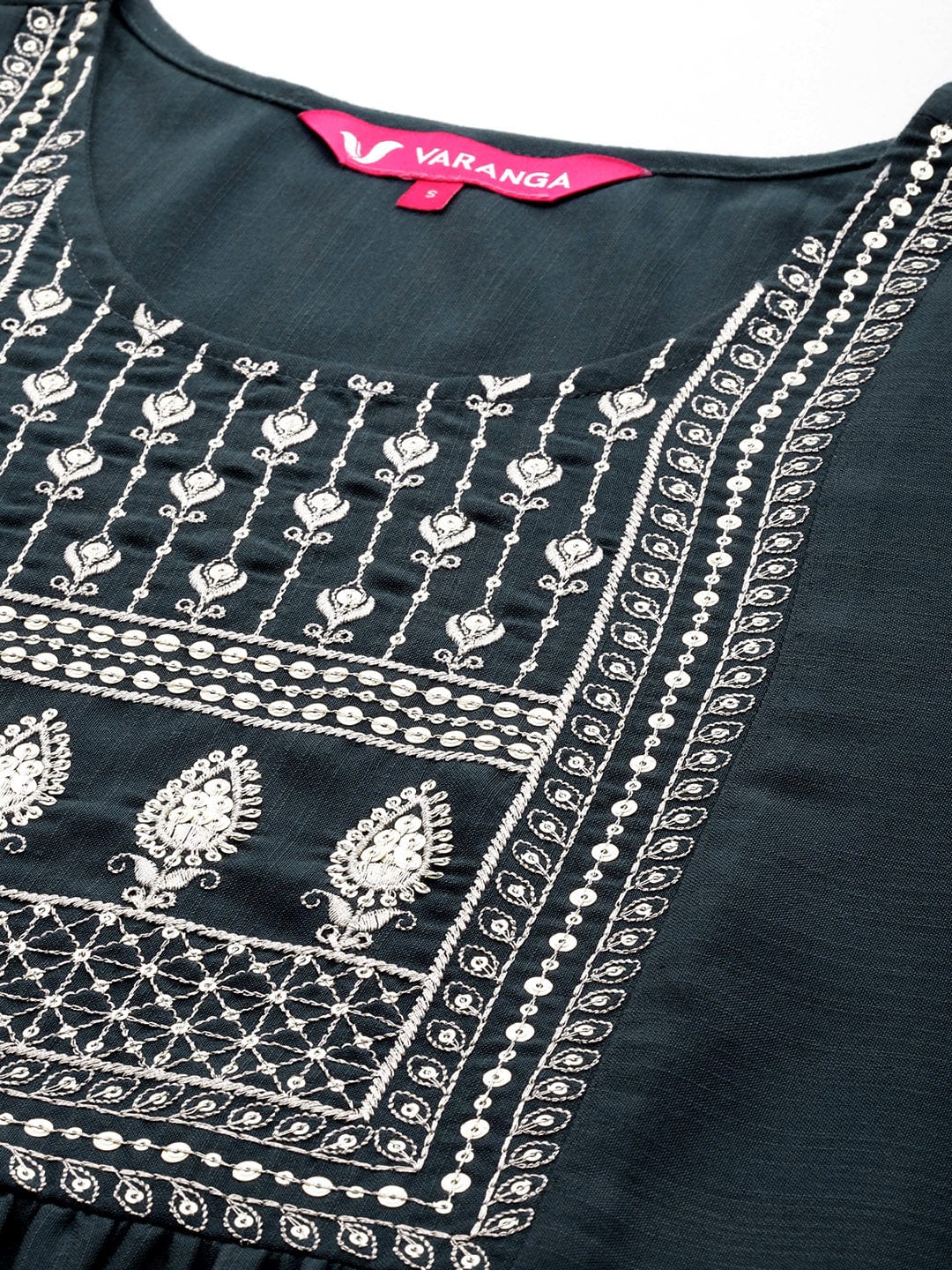 Women Ethnic Motifs Yoke Design Sequinned Kurta with Trousers & Dupatta