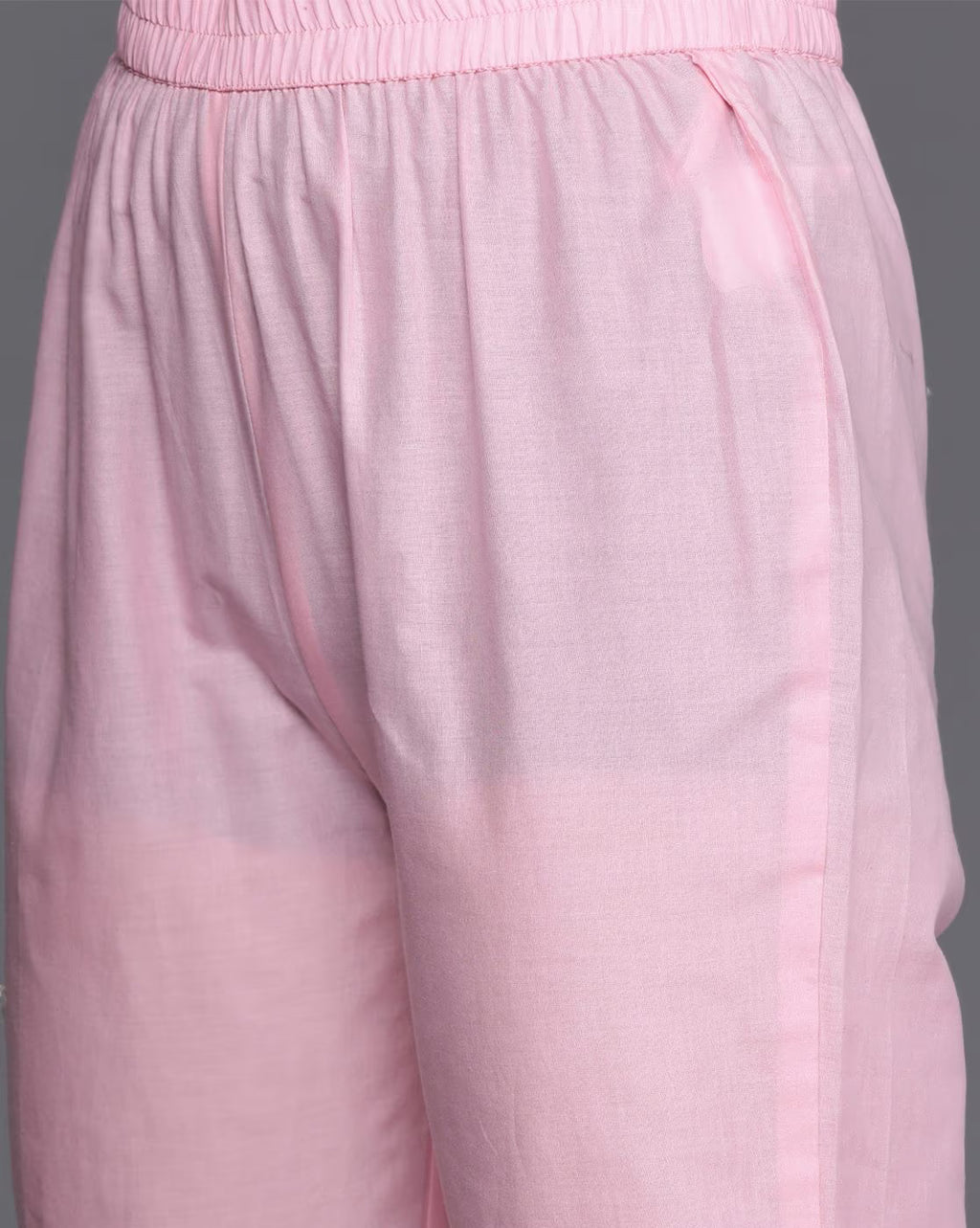 Floral Embroidered Thread Work Pure Cotton Kurta with Trousers & Dupatta