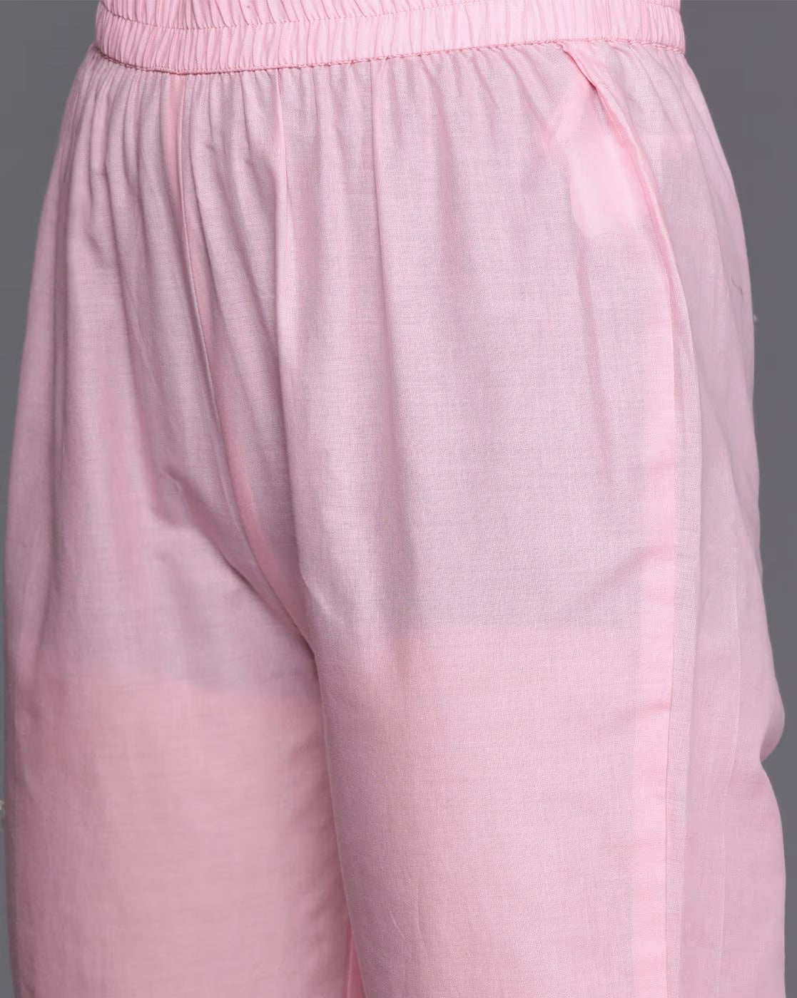 Floral Embroidered Thread Work Pure Cotton Kurta with Trousers & Dupatta